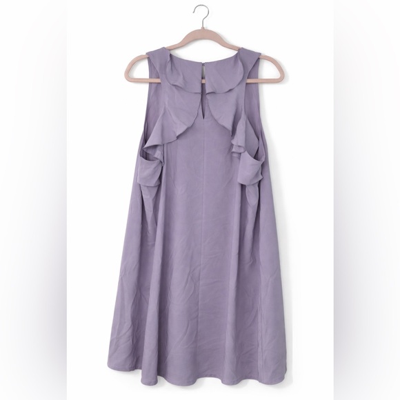 LOFT Outlet Women’s Lavender Ruffle Back Swing Dress – Size XL - Picture 3 of 6